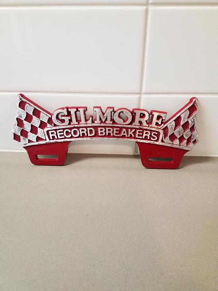 GILMORE LICENCE PLATE TOPPER