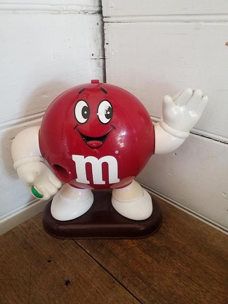Red M&M candy dispenser